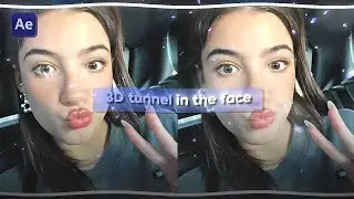 Tunnel 3D in the face tutorial ♡ After effects ♡ (+project file in bio)
