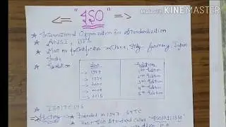 Introduction to ISO
