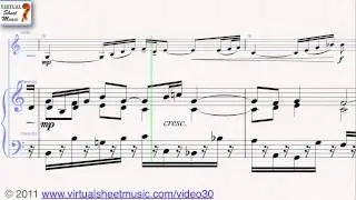 Johann Sebastian Bach's, Air on the G String violin and piano sheet music - Video Score
