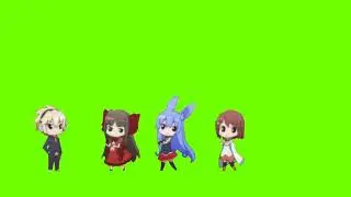 Teteo - Anime dance [CHROMA KEY GREEN SCREEN]