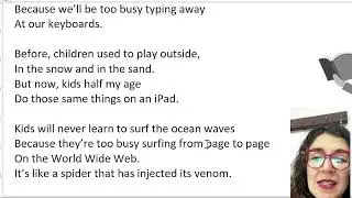 Pronunciación poema tecnología 8vo A
