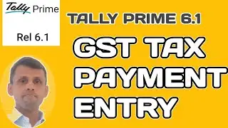 how to make entry of gst tax payment in tally prime | gst payable journal entry tally prime
