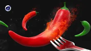 How to create hot pepper in Cinema 4d modeling and effects by photoshop