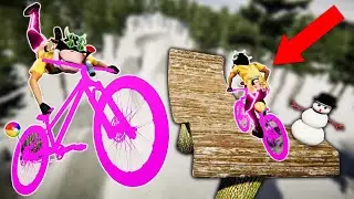 BIKING A WINTER WONDERLAND! (Descenders)