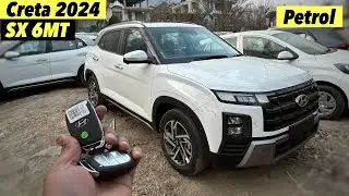 Hyundai Creta Facelift 2024 SX Petrol Manual Detailed Review: On Road Price & All Features !!