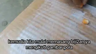 membuat kerajinan tangan dari biji2an