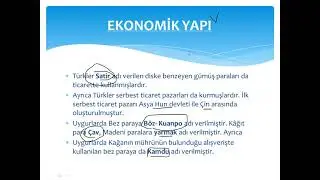 19.)  Ekonomik Yapı ve İnanç Sistemi(KPSS, TYT, AYT) (İslamiyet Öncesi Türk Tarihi) (2023 - 2024)