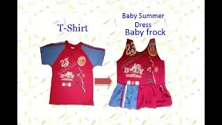 #BabyFrock T-Shirth convert into Baby Frock / Paano gumawa ng baby dress