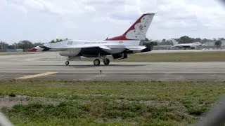 F-16 Thunderbirds take off for Daytona 500 (2014)