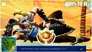 [Vasterz Plays: Fortnite Battle Royale S5] - "Search between an oasis, rock archway, and dinosaurs."