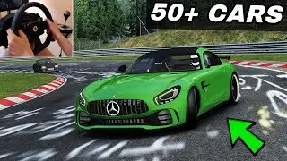 Nordschleife Track day With Mercedes AMG GT R - Assetto Corsa Steering Wheel Gameplay