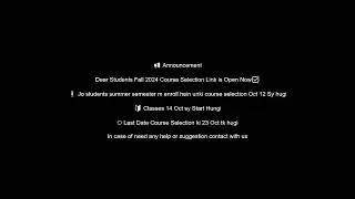 Important Dates for Fall 2024 Course Selection | Virtual University