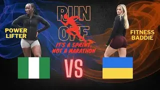 100m Sprint Challenge: FITNESS BADDIE vs POWER LIFTER - Run Off Show