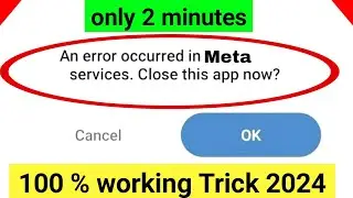 An error occurred in meta services. close this app now solve || An error occurred in meta services