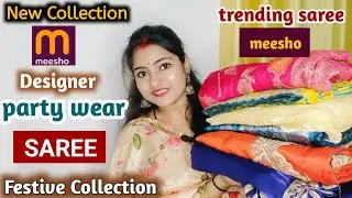 Meesho Saree haul Latest collection / georgette / siffon/ silk/ net/ Bandhani/partywear 