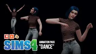 Animation pack DANCE - Blender Machinima Sims 4 - realistic animation