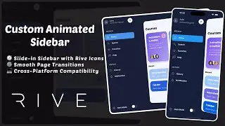 Build a Custom Animated Sidebar UI with Rive Icons | Mobile App Tutorial