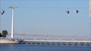 Фуникулер в "Парке Наций", Лиссабон. Океанариум Лиссабона. Район Экспо-98