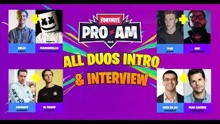 Fortnite Worldcup Pro Am Finals - All Duos Introduce & Interview