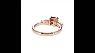 Atyaza Inc Rose Gold Garnet and Diamond Engagement Ring ATZR 0784
