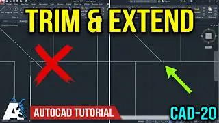 How to cut lines in AutoCAD and extend lines - AutoCAD tutorial