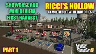 Ricci's Hollow 4x Factory & Multifruit Map Review & Letsplay Farming Simulator 19