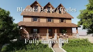 Available now! | Realtime Blender Eevee Interior Tour Modular Classic Style House 13