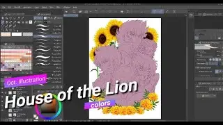 October Illustration - House of the Lion- Colors