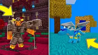 MINECRAFT BUT THERE'S A SUPER COOL NEW DIMENSION WITH THIS ADDON!!