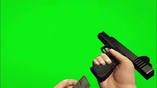All pistol gun shot fire and reload anime fpp Green Screen