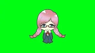 Manga characters NCA green screen effects