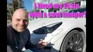 I repaired My Tesla Model 3 performance with a coat hanger!