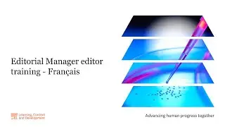 Editorial Manager editor training – French