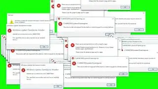 Windows 10 Errors Animation - Green Screen