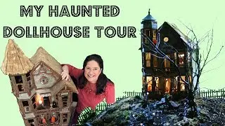 My Haunted Dollhouse Tour with Halloween Miniatures