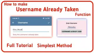 How to Create Username Already Exist Feature for android app in sketchware