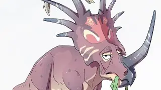 Styracosaurus! Coloring in FireAlpaca!