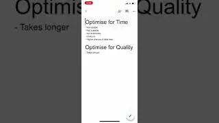 Time-  vs quality-based work planning