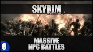 ♛ Skyrim Massive NPC Battles - 4 Giants VS 1 Dwarven Centurion Master