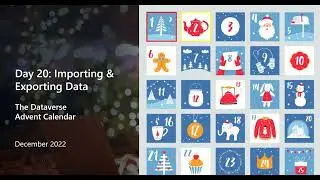Day 20: Importing and Exporting Data