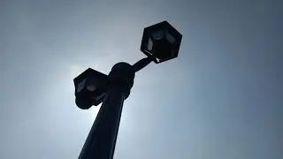 Street Light Lamp Post and Sunlight (Free Video)