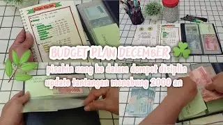 Budget Plan December 2021 🍀Pisahin Uang Ke Dompet Disiplin || Update Tantangan Menabung 2000