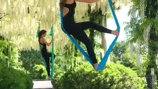 Aerial yoga flow by Paula Costa