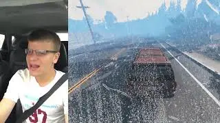 Singing man car crashe