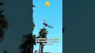 Helicopter Moment Caught on Camera at Huntington Beach