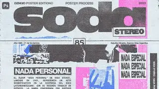 POSTER SODA STEREO SPEEDART  / "NADA PERSONAL" / ADOBE PHOTOSHOP 2023  @DznGio