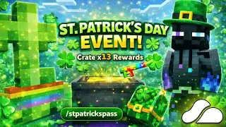 NEW St Patrick’s Pass + Crates! 🍀 (Giveaway!) | RainyDay Minecraft Skyblock S7 Ep.04