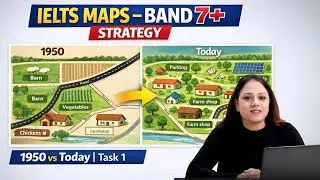 How to Describe Maps in IELTS Task 1 | Band 7+ Strategy (1950 vs Today)
