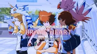 「BRAVE HEART」- DIGIMON ADVENTURE (SYNTHWAVE REMIX) | LUNARIA