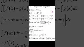 properties of integration #integration